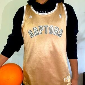 NBA Toronto Raptors Adidas Jersey, XL, rear Gold colour